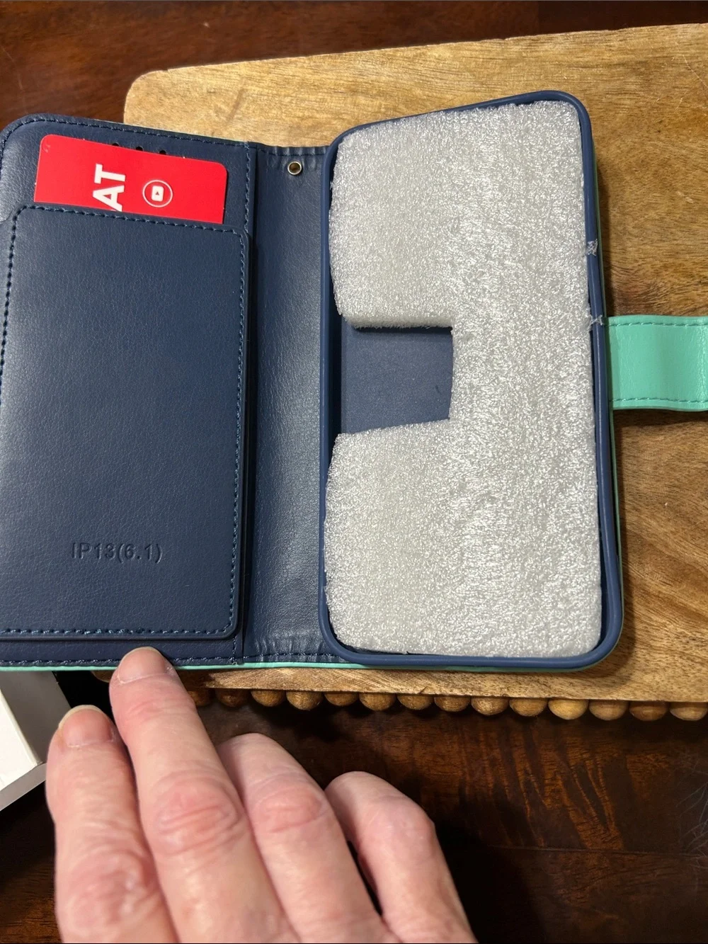 MyBat My Jacket Wallet Xtra Series Case in Teal Green for iPhone 13 New